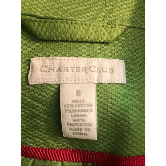 Charter Club lime green textured career blazer size 8 - Picture 10 of 10